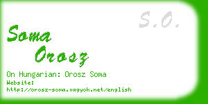 soma orosz business card